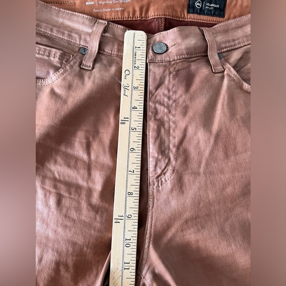 AG Mari high-rise, slim straight in leatherette Light Canyon rock - Picture 4 of 6